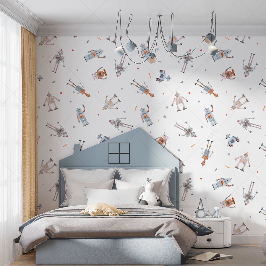 WALLS-005-Robots watercolor1