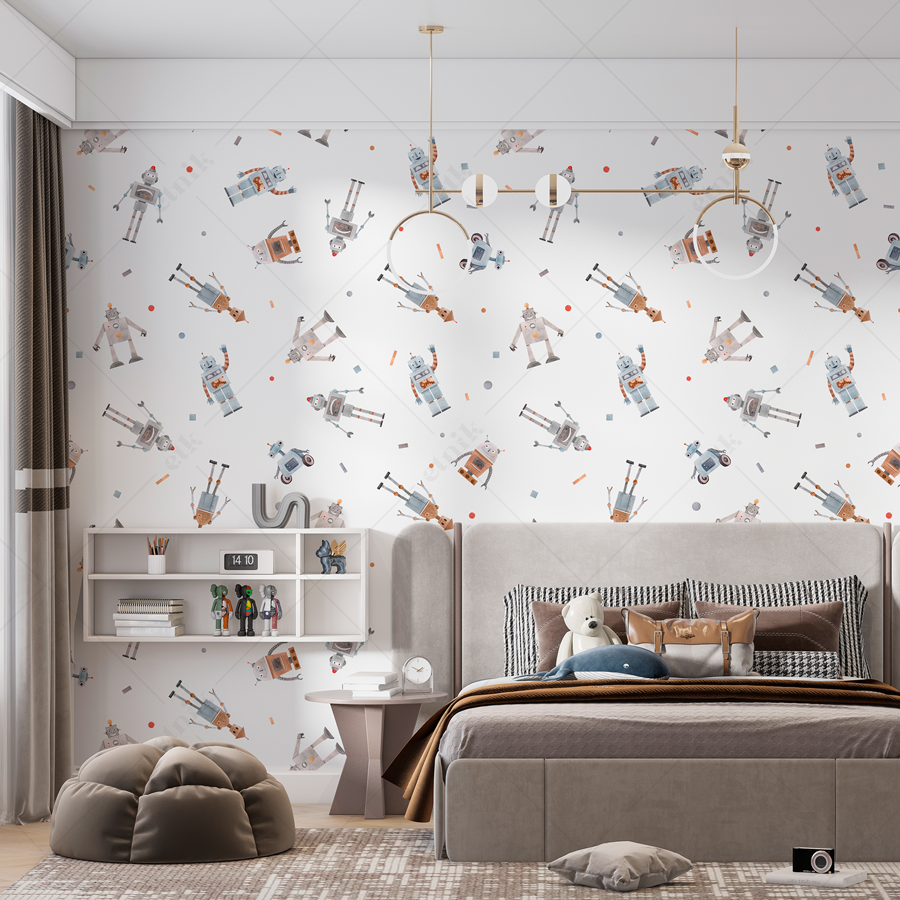 WALLS-005-Robots watercolor3