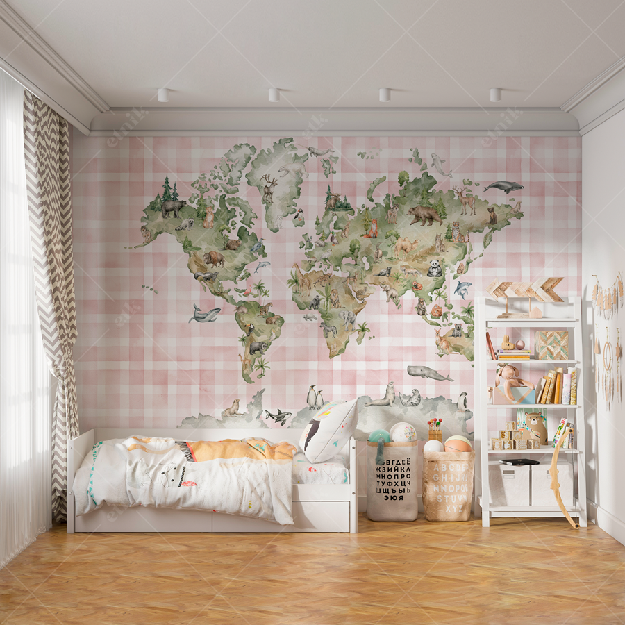 WALLS-009-World Map Trendy4