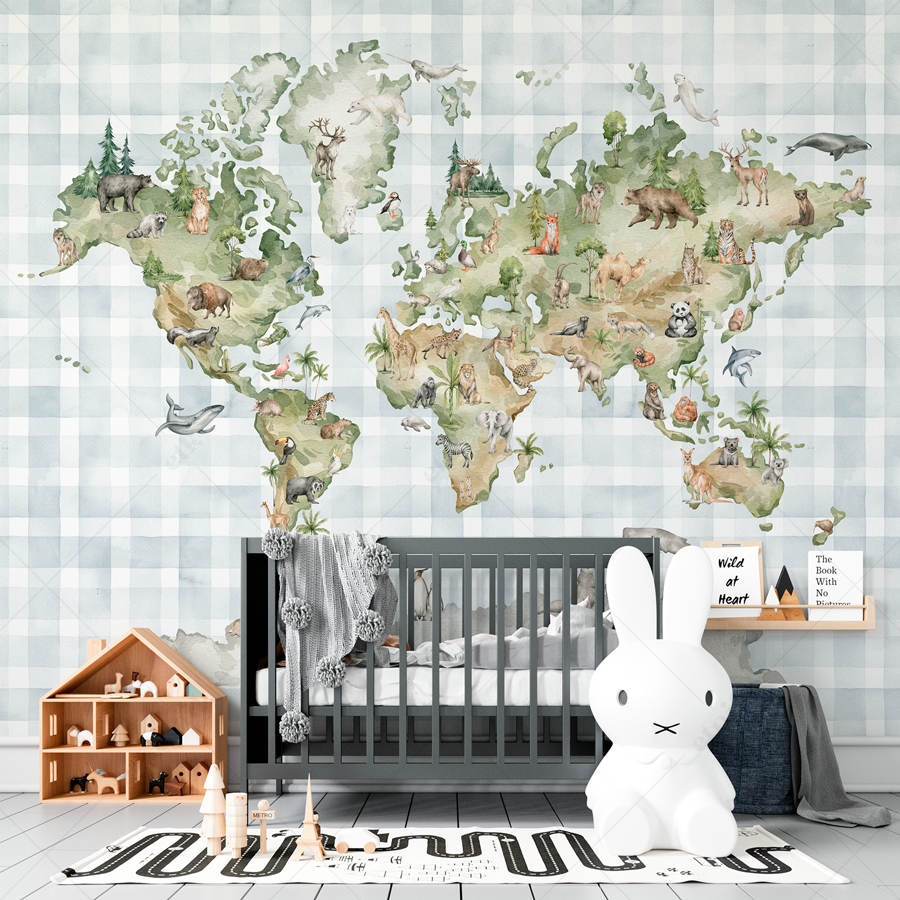 WALLS-009-World Map Trendy7