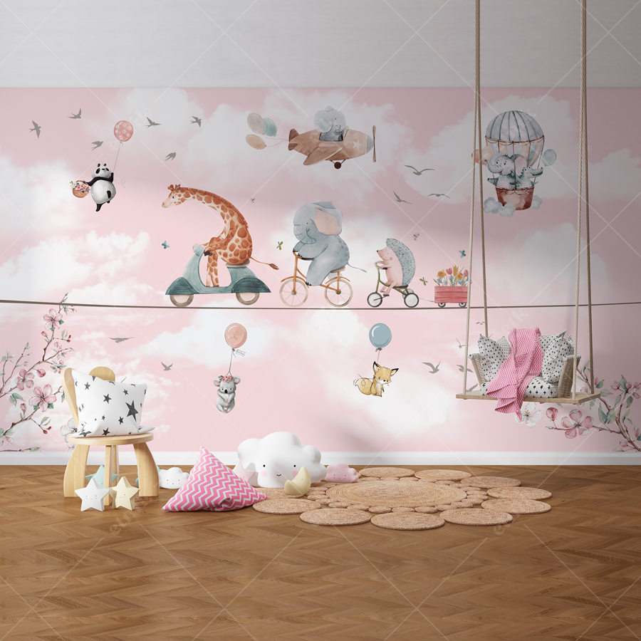 Animalitos-Triciclo-Cielo-Rosado-cuarto-columpio-WEBz