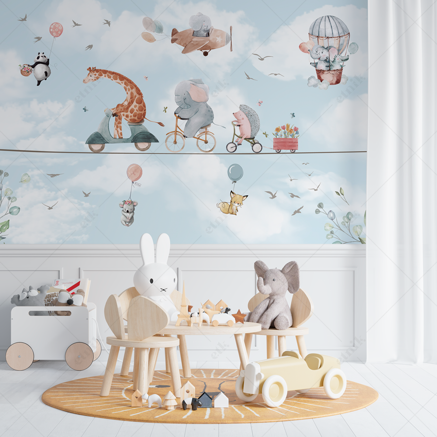 Animalitos-Triciclo-Cielo-moldura-mesita-WEBz