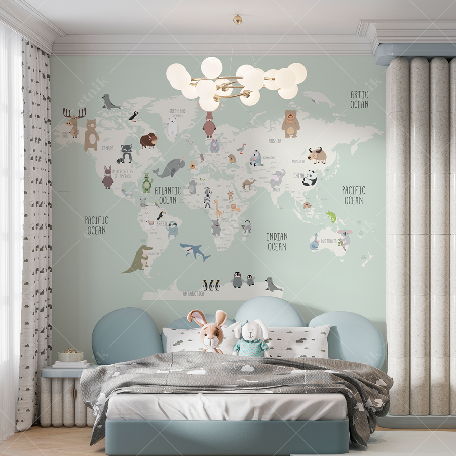 Map-World-Little-Animal-green-dormitorio-WEBz